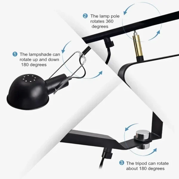 LED Long Arm Swing Wall Lamp Rotatable Metal Light Nordic Design Bedroom Living Room Study Bedside Home Decor Lighting Fixtures - Image 6