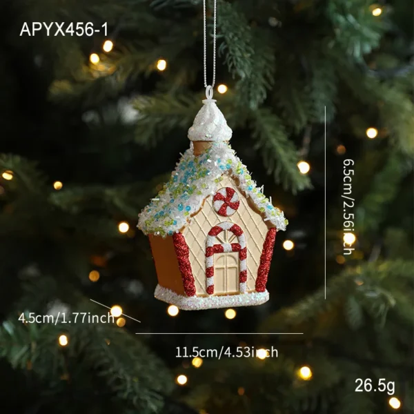 Cartoon Bear Dog Christmas Tree Hanging Ornament Candy Gingerbread Man Elk Pendants New Year Home Party Decoration Festival 2025 - Image 2